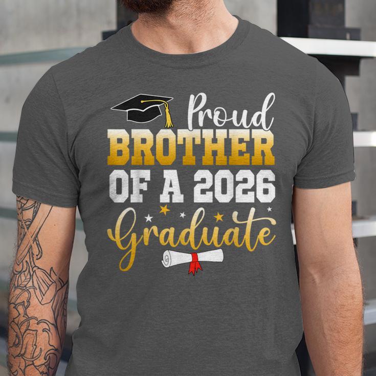 Family Graduation Party Proud Brother Of A 2026 Graduate Unisex Jersey T-Shirt