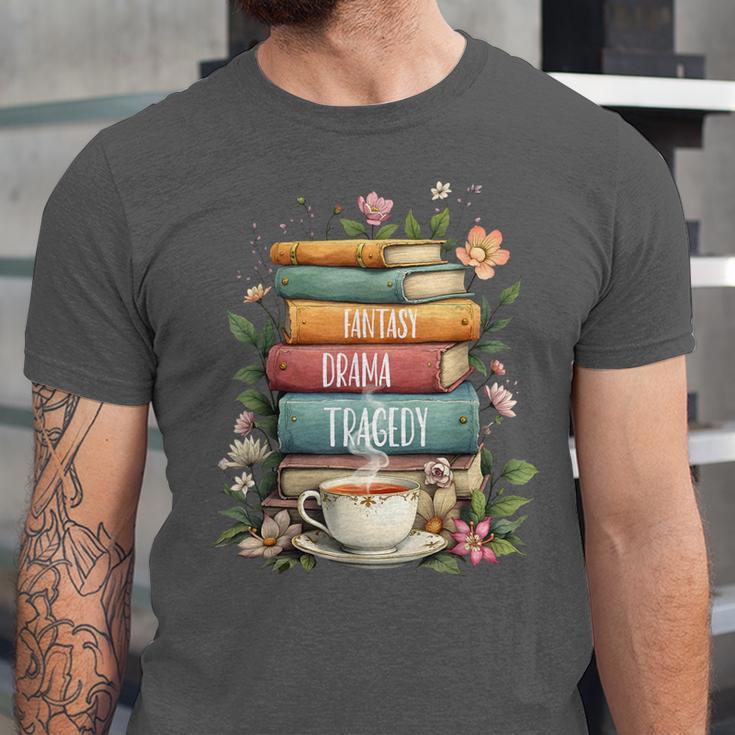 Fantasy Drama Tragedy Book Lover Subtle Watercolor Unisex Jersey T-Shirt Fantasy Drama Tragedy Book Lover Subtle Watercolor Unisex Jersey T-Shirt