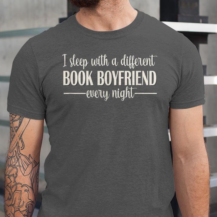 Fantasy Romantasy Novels Lover Sleep With Book Boyfriend Unisex Jersey T-Shirt Fantasy Romantasy Novels Lover Sleep With Book Boyfriend Unisex Jersey T-Shirt
