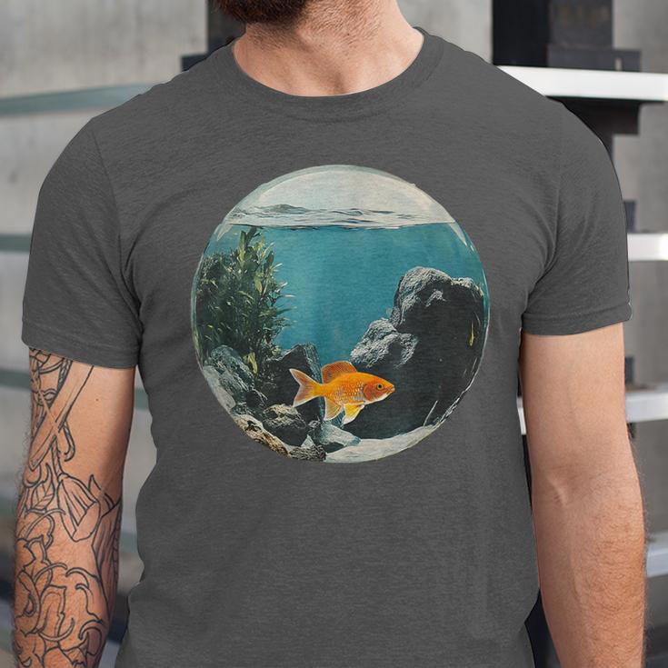 Fish Bowl Frutiger Aero Y2K Retro Vibes Unisex Jersey T-Shirt