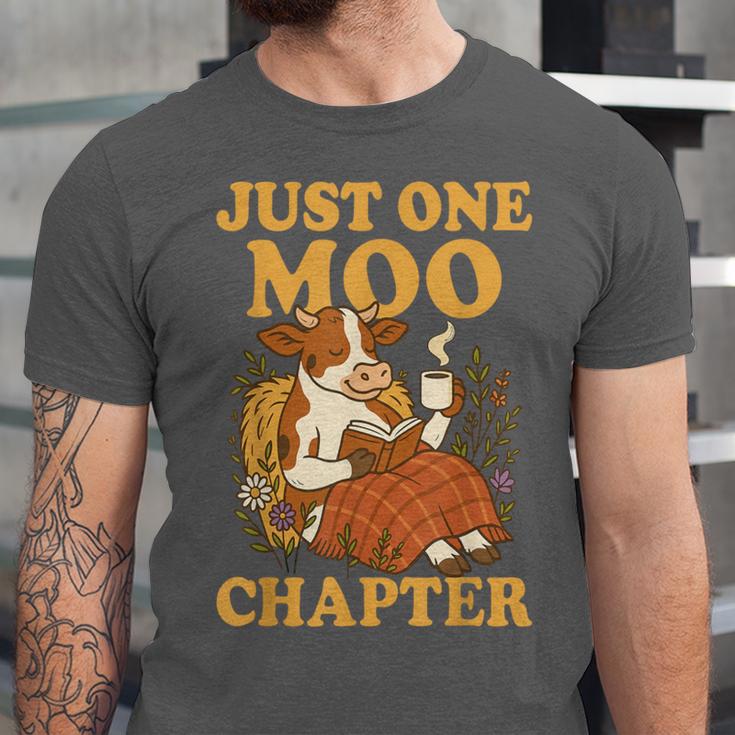 Floral Cow Reading Pun Just One More Chapter Cozy Book Lover Unisex Jersey T-Shirt Floral Cow Reading Pun Just One More Chapter Cozy Book Lover Unisex Jersey T-Shirt