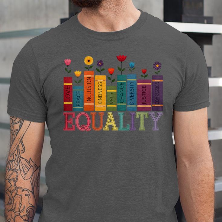 Floral Flower Book Equality Human Rights Women's Rights Unisex Jersey T-Shirt