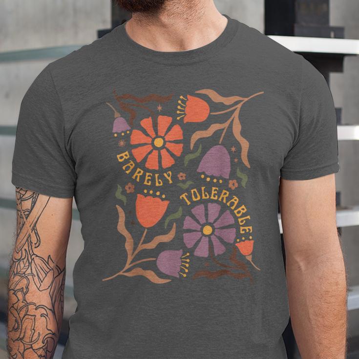 Floral Pride & Prejudice Barely Tolerable Book Lover Bookish Unisex Jersey T-Shirt Floral Pride & Prejudice Barely Tolerable Book Lover Bookish Unisex Jersey T-Shirt