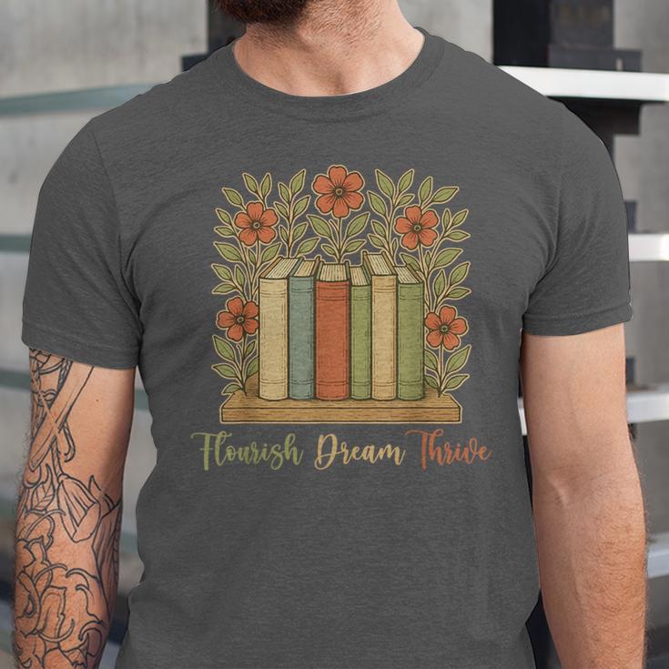 Flourish Dream Thrive Resist 84 67 Book Reading Nature Lover Unisex Jersey T-Shirt Flourish Dream Thrive Resist 84 67 Book Reading Nature Lover Unisex Jersey T-Shirt