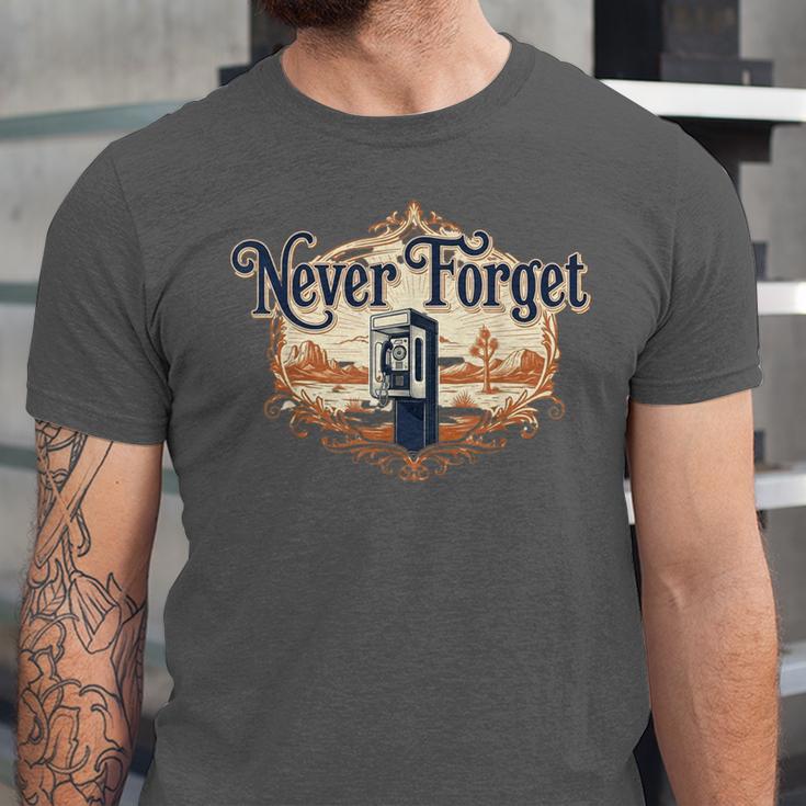 Never Forget Payphones – Retro Humor Nostalgia Graphic Unisex Jersey T-Shirt