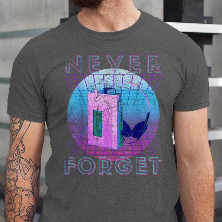Never Forget Retro 80s 90s Nostalgia Unisex Jersey T-Shirt Never Forget Retro 80s 90s Nostalgia Unisex Jersey T-Shirt