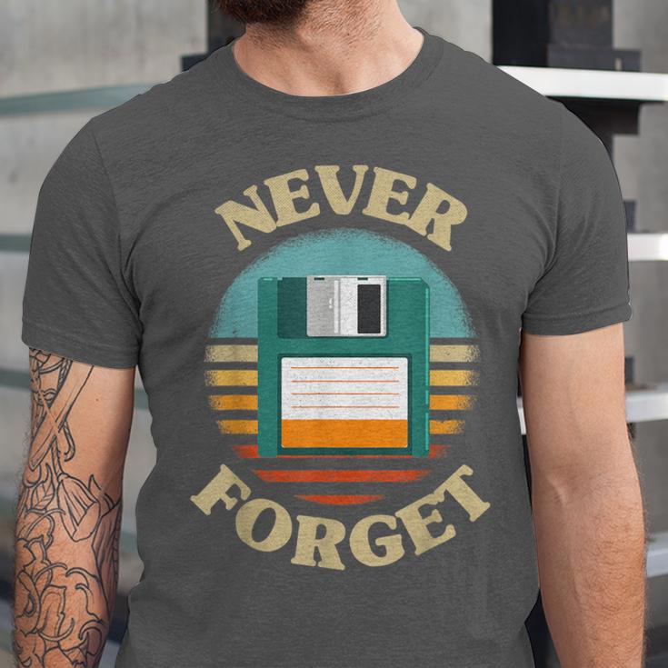 Never Forget Retro Diskette Nostalgia Vintage Unisex Jersey T-Shirt Never Forget Retro Diskette Nostalgia Vintage Unisex Jersey T-Shirt