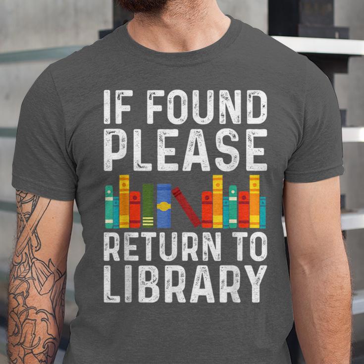 If Found Please Return To Library Book Lover Unisex Jersey T-Shirt