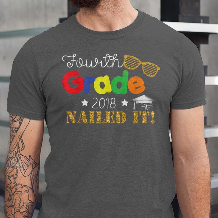 Fourth 4th Grade 2018 Nailed It Graduation Shirt Unisex Jersey T-Shirt