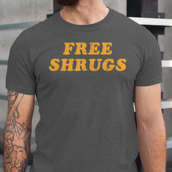 Free Shrugs Don't Care Introvert Unisex Jersey T-Shirt
