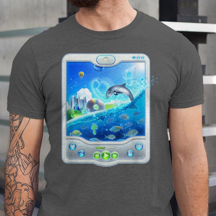 Frutiger Aero Skeuomorphism User Interface Nostalgia Unisex Jersey T-Shirt Frutiger Aero Skeuomorphism User Interface Nostalgia Unisex Jersey T-Shirt