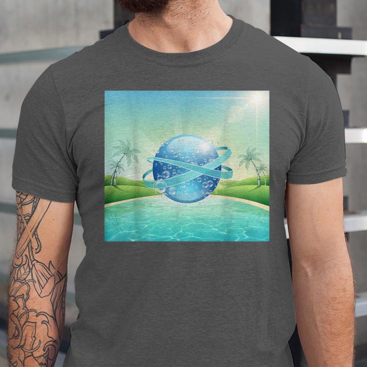 Frutiger Aero Y2k Aesthetic Palm Trees Cyber Beach World Unisex Jersey T-Shirt Frutiger Aero Y2k Aesthetic Palm Trees Cyber Beach World Unisex Jersey T-Shirt