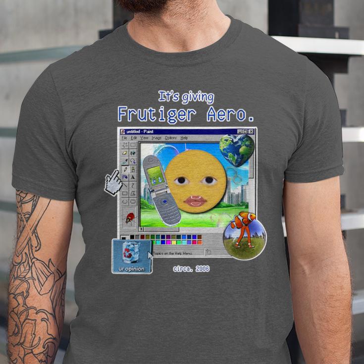 Frutiger Aero Y2K Meme Graphic 2000s Nostalgia Unisex Jersey T-Shirt