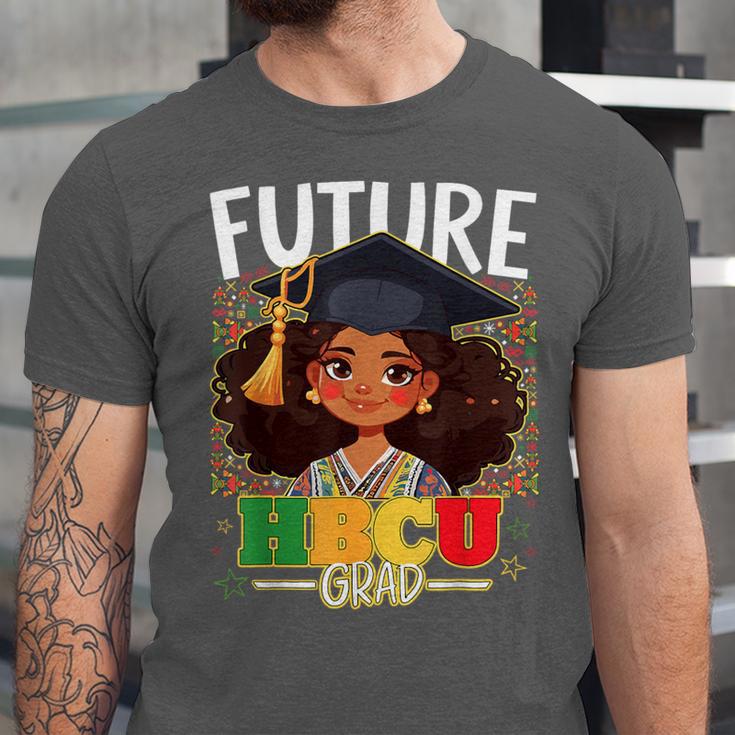 Future HBCU Grad Afro Girl College Graduation Kids Unisex Jersey T-Shirt