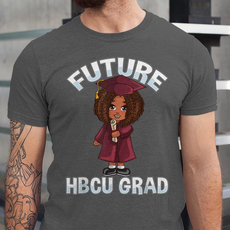 Future HBCU Grad Girl Wearing Graduation Gown Unisex Jersey T-Shirt