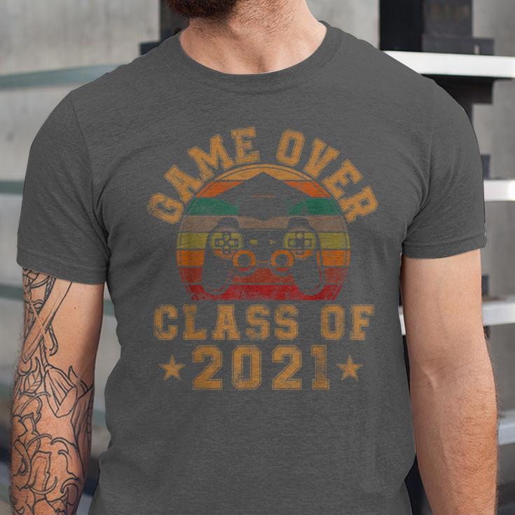 Game Over Class Of 2021 Senior 21 Graduation Video Gamer Unisex Jersey T-Shirt