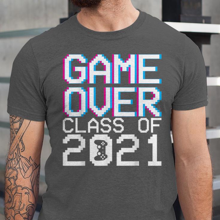 Game Over Class Of 2021 Video Games Graduation Gamer Unisex Jersey T-Shirt