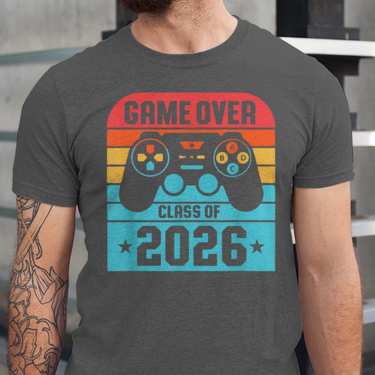 Game Over Class Of 2026 Shirt Students Last Day Graduation Unisex Jersey T-Shirt