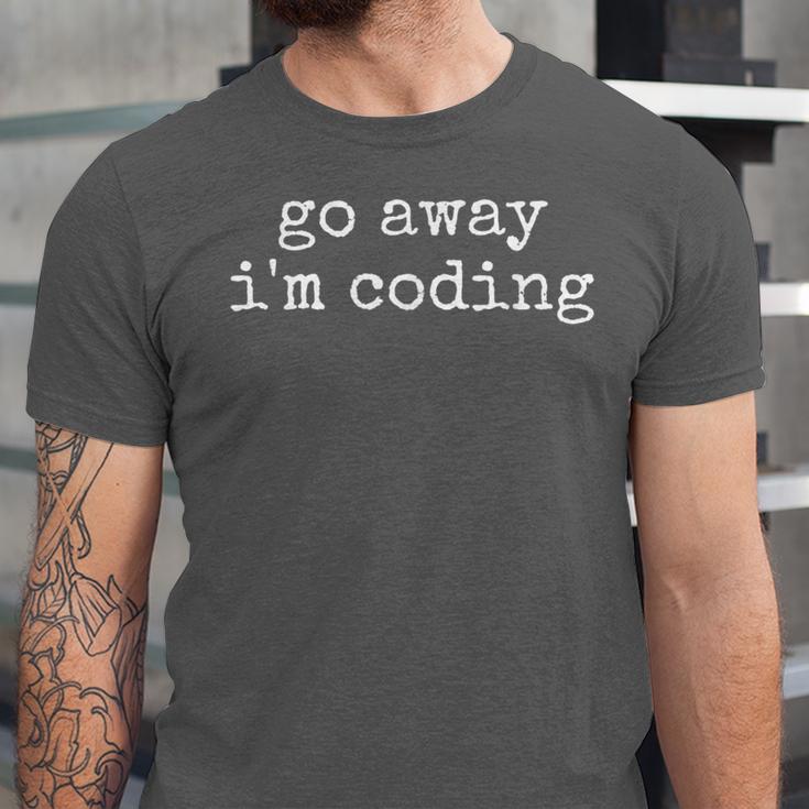 Go Away I'm Coding Introvert Programmer Unisex Jersey T-Shirt Go Away I'm Coding Introvert Programmer Unisex Jersey T-Shirt