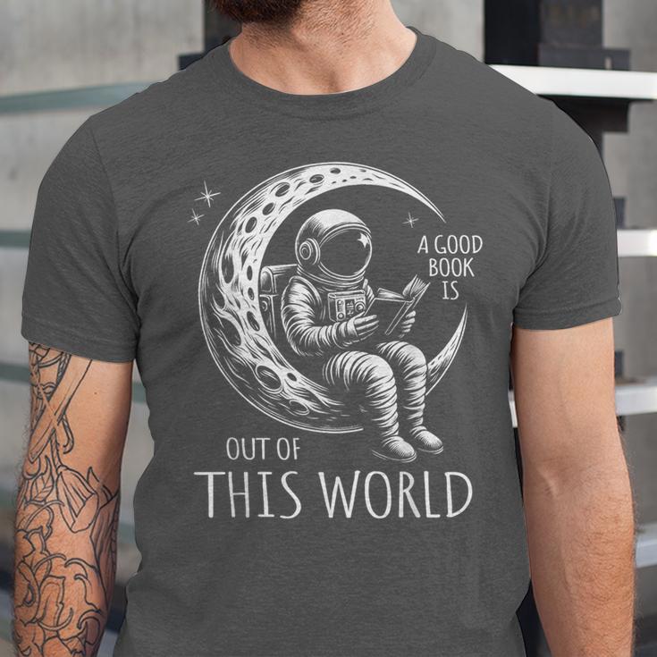 A Good Book Is Out Of This World Kids Reading Imagination Unisex Jersey T-Shirt