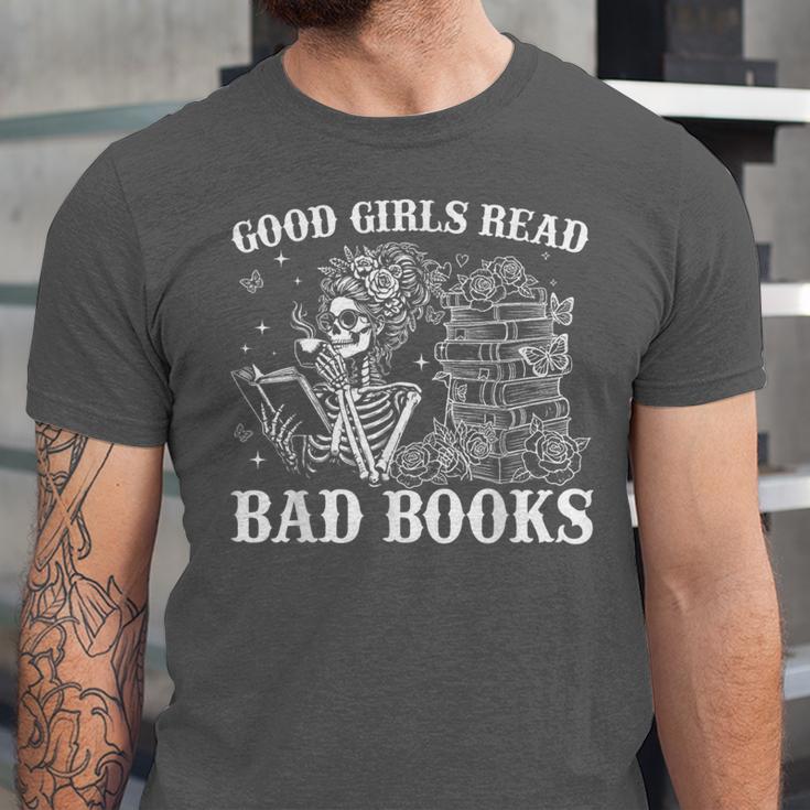 Good Girls Read Bad Books Reader Dark Romance Unisex Jersey T-Shirt