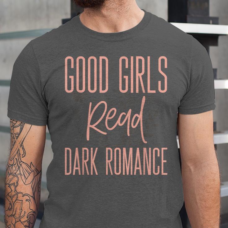 Good Girls Read Dark Romance Shirts For Women Book Lovers Unisex Jersey T-Shirt Good Girls Read Dark Romance Shirts For Women Book Lovers Unisex Jersey T-Shirt