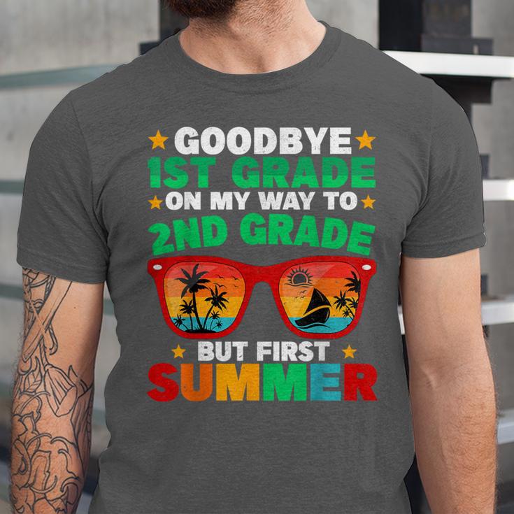 Goodbye 1st Grade First Summer Graduation Last Day Boys Unisex Jersey T-Shirt