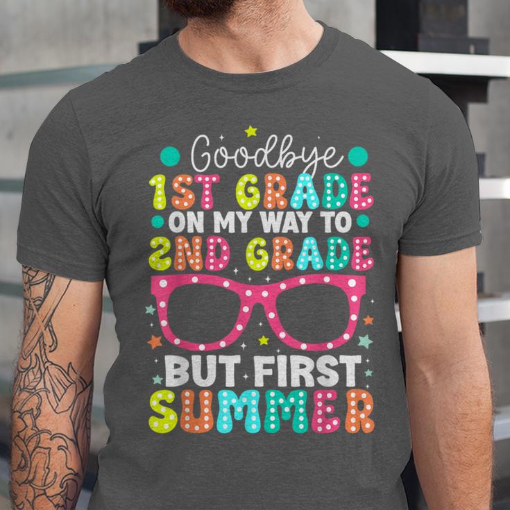 Goodbye 1st Grade Graduation To Second Grade First Summer Unisex Jersey T-Shirt