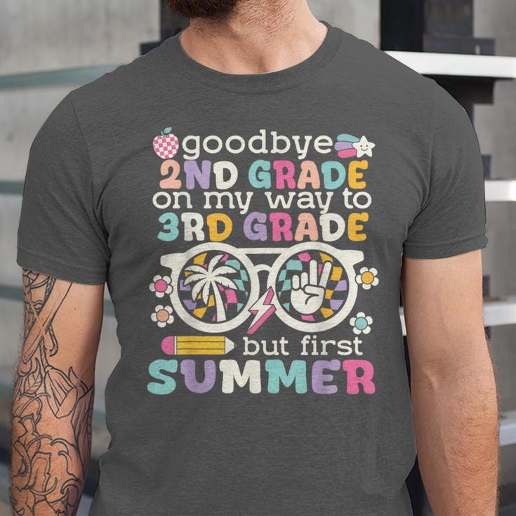 Goodbye 2nd Grade Graduation To 3rd Grade But First Summer Unisex Jersey T-Shirt