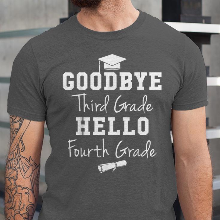 Goodbye 3rd Grade Hello 4th Grade Graduation Unisex Jersey T-Shirt