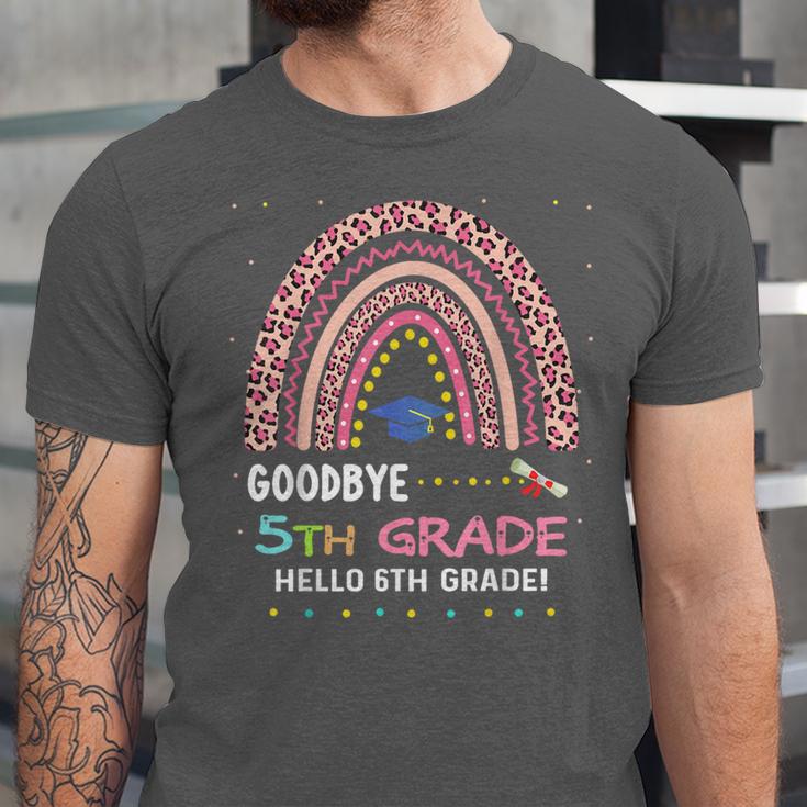 Goodbye 5TH Grade Graduation 2024 Hello 6TH Grade Rainbow Unisex Jersey T-Shirt
