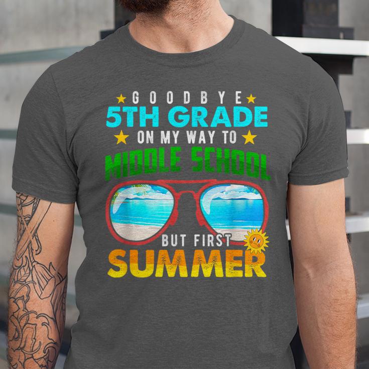Goodbye 5th Grade Graduation To 6th Grade Hello Summer Kids Unisex Jersey T-Shirt
