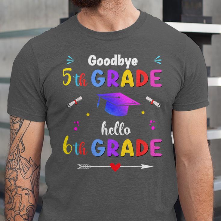 Goodbye 5th Grade Graduation Class Of 2023 Hello 6th Grade Unisex Jersey T-Shirt