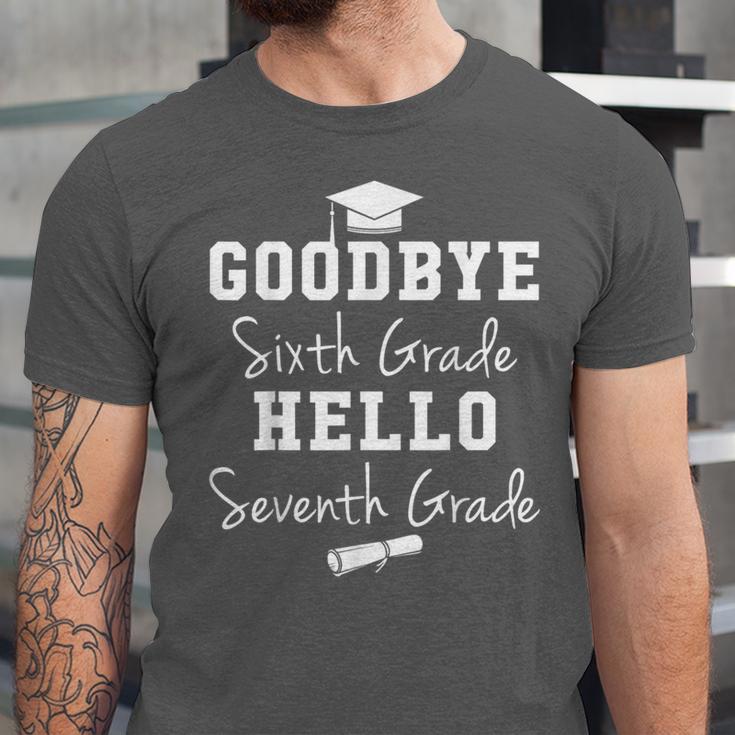 Goodbye 6th Grade Hello 7th Grade Graduation T-Shirt Unisex Jersey T-Shirt