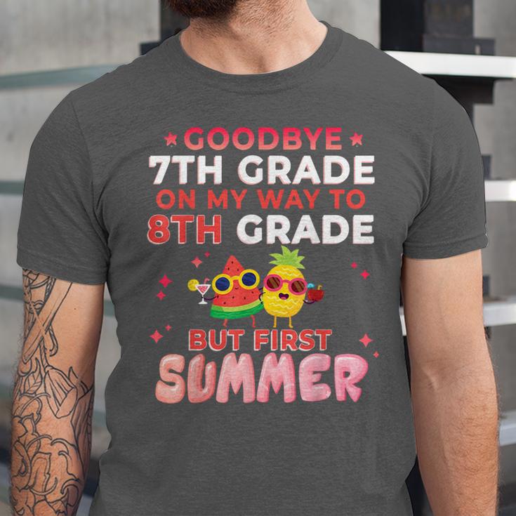 Goodbye 7th Grade Graduation To 8th Grade Hello Summer Unisex Jersey T-Shirt