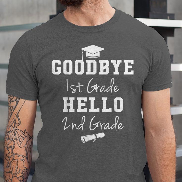 Goodbye First Grade Hello Second Grade Graduation Unisex Jersey T-Shirt
