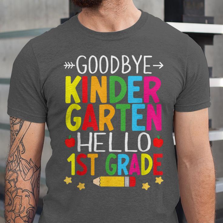 Goodbye Kinder Garten Hello 1st Grade Graduation 2024 Unisex Jersey T-Shirt