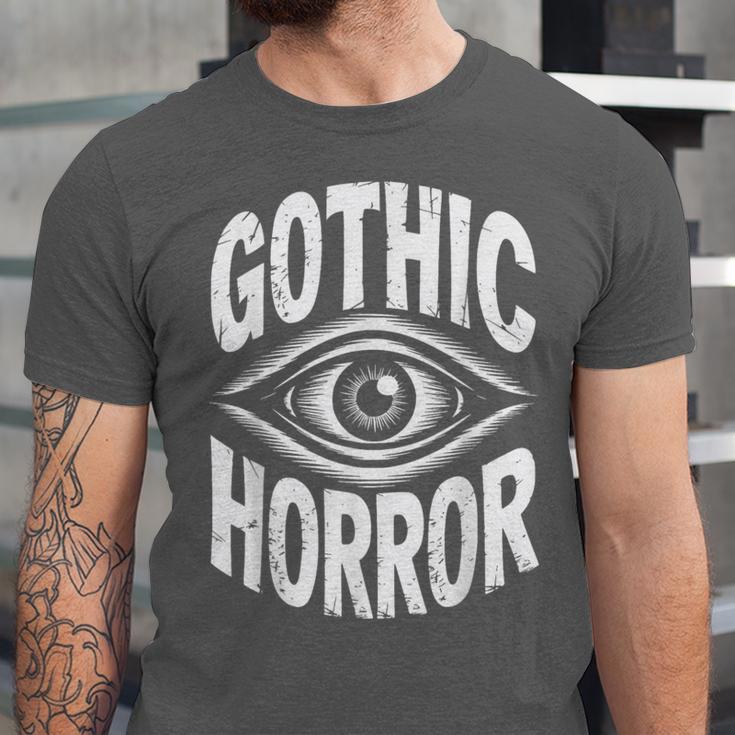 Gothic Classic Horror Thriller Book Movie Film Halloween Unisex Jersey T-Shirt Gothic Classic Horror Thriller Book Movie Film Halloween Unisex Jersey T-Shirt