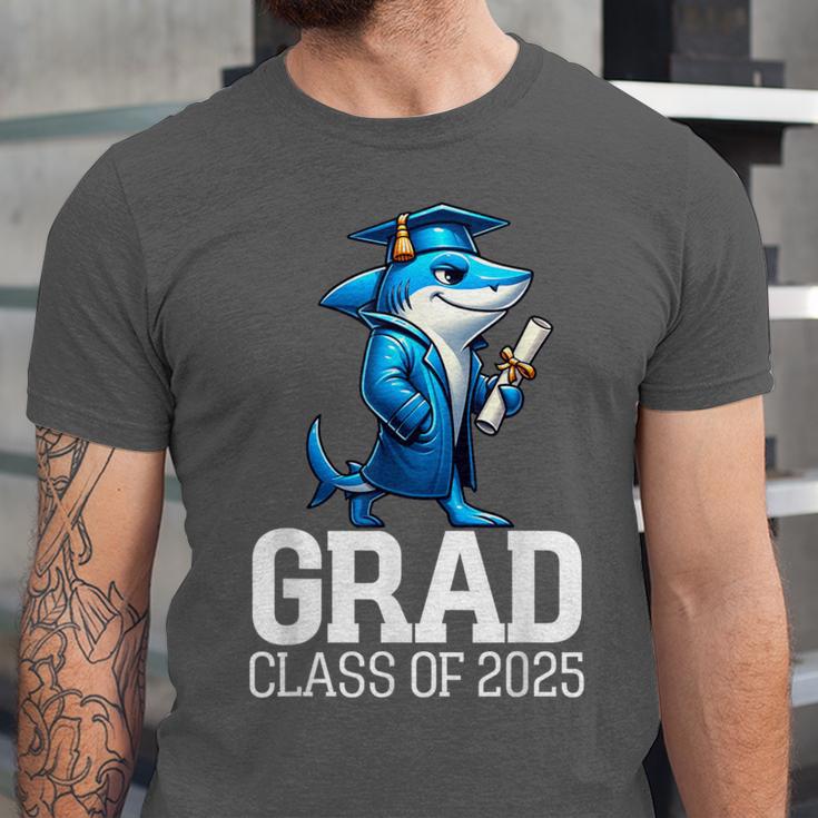 Grad Class Of 2025 Boys Shark Graduation Graduated Unisex Jersey T-Shirt