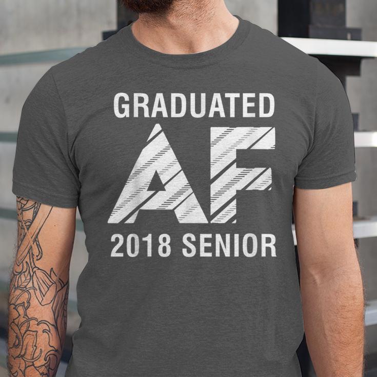 Graduated AF 2018 Senior Graduation Shirt Unisex Jersey T-Shirt