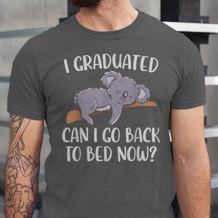 I Graduated Can I Go Back To Bed Now Koala Bear Graduation Unisex Jersey T-Shirt