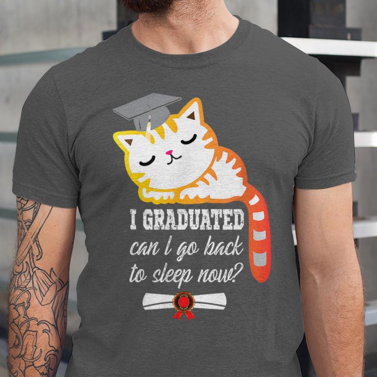 I Graduated Can I Go Back To Sleep Now Graduation Unisex Jersey T-Shirt