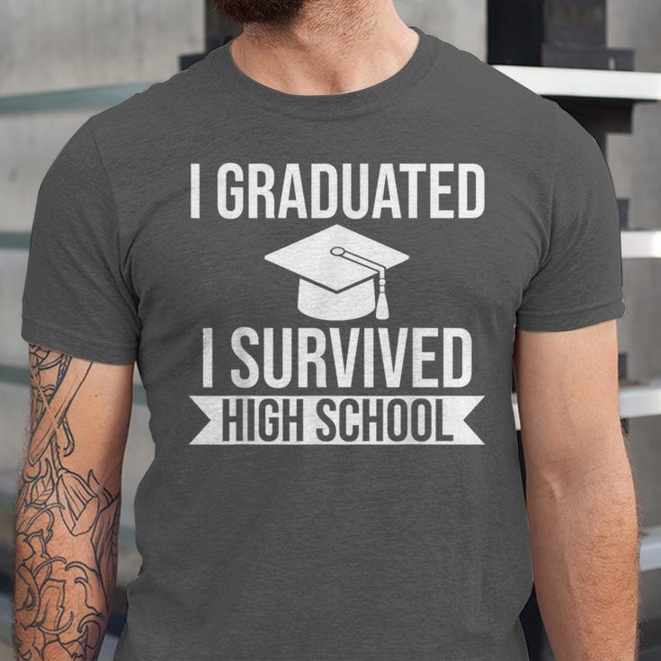 I Graduated I Survived High School Graduation Unisex Jersey T-Shirt