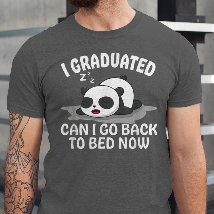 Graduation Animal Zoo Panda Bear I Graduated Panda Student Unisex Jersey T-Shirt