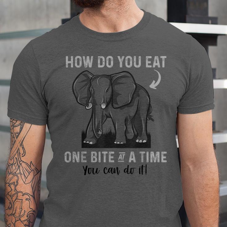 Graduation Apparel How To Eat Elephant One Bite At A Time Unisex Jersey T-Shirt