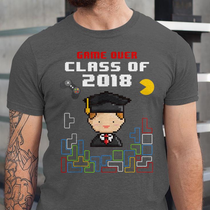 Graduation Class Of 2018 Game Over 8-Bit Gamer Unisex Jersey T-Shirt