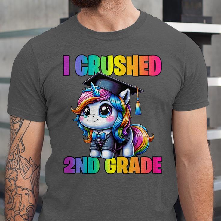Graduation I Crushed 2nd Grade Unicorn Girls Grad Magical Unisex Jersey T-Shirt