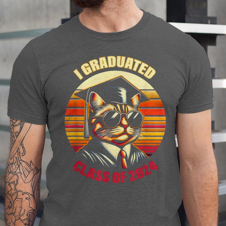 Graduation Day 2024 Graduate For School Degree College Cat Men Women Unisex Jersey T-Shirt