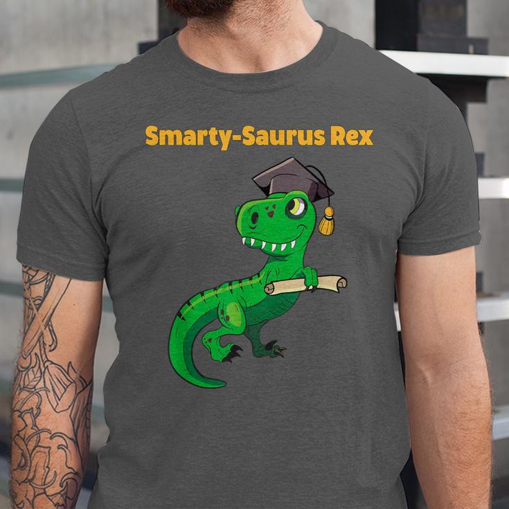Graduation Dinosaur Smarty Saurus Rex Diploma Dinosaur Unisex Jersey T-Shirt