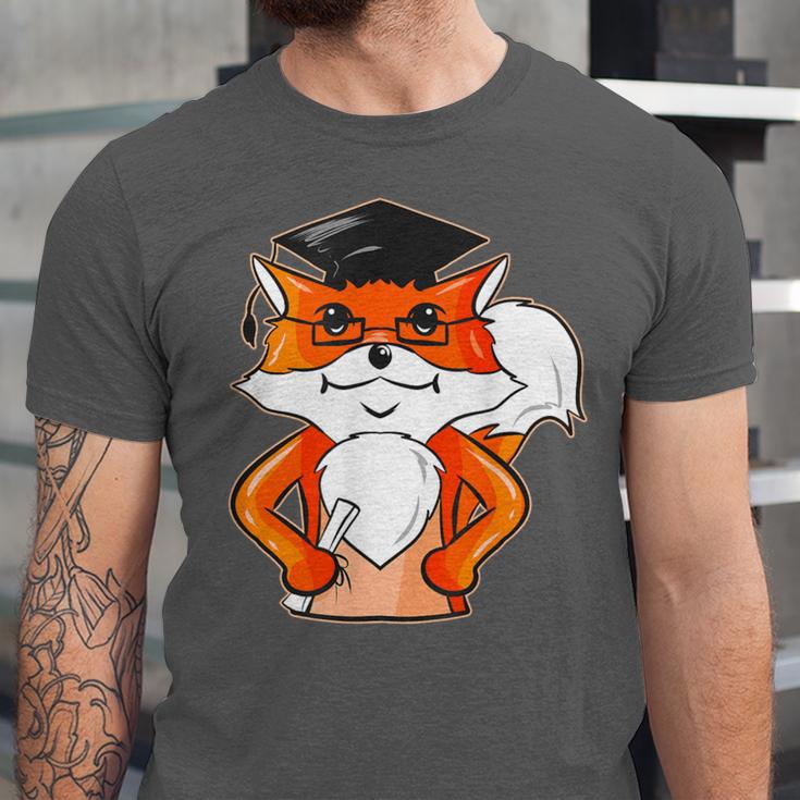 Graduation Fox School Bachelor Master Doctor Study Unisex Jersey T-Shirt